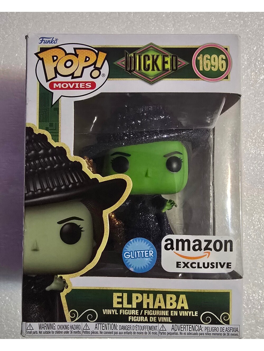 Funko Pop Movie Wicked 1696 Elphaba Glitter Amazon Exclusive